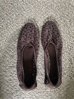 Madewell Crochet Ballet Flats in Brown
